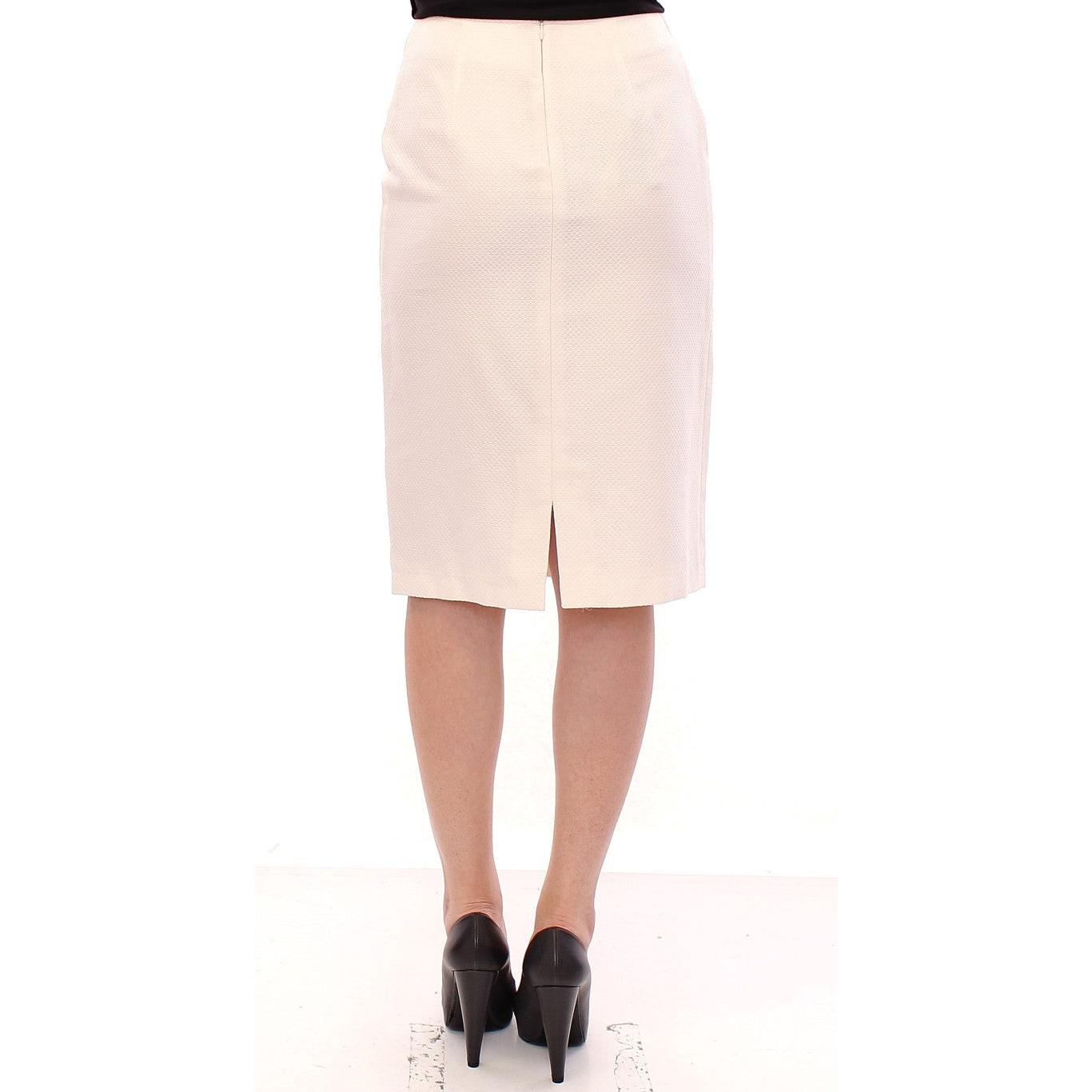 White Cotton Floral Embroidery Skirt - coffeewithmee2