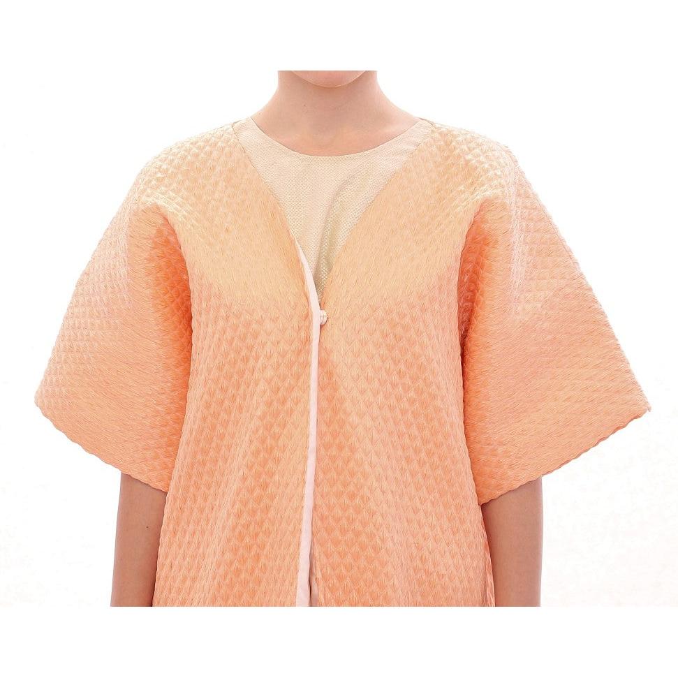 Pink Short Sleeves Jacket Coat - coffeewithmee2
