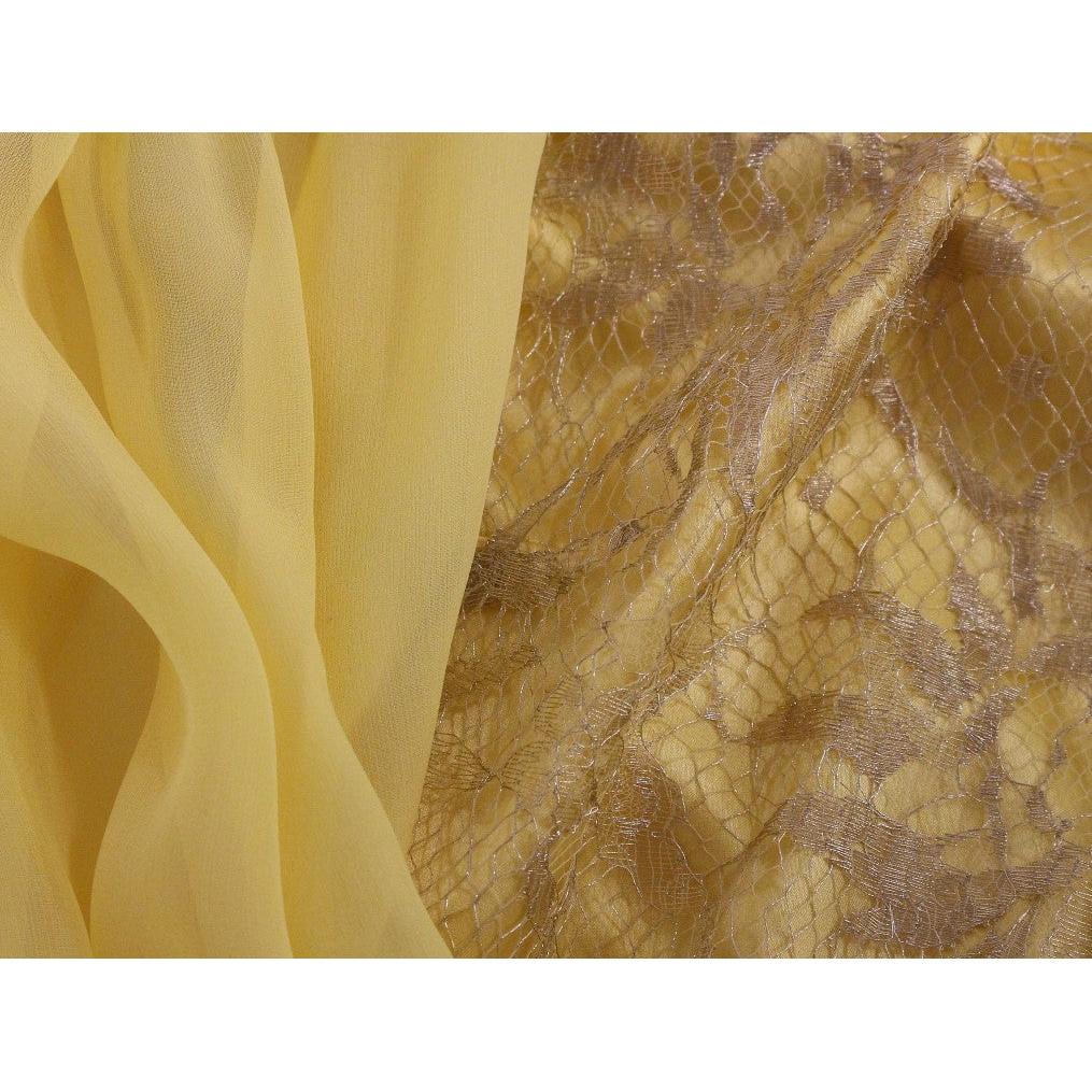 Yellow lace crystal mini dress - coffeewithmee2