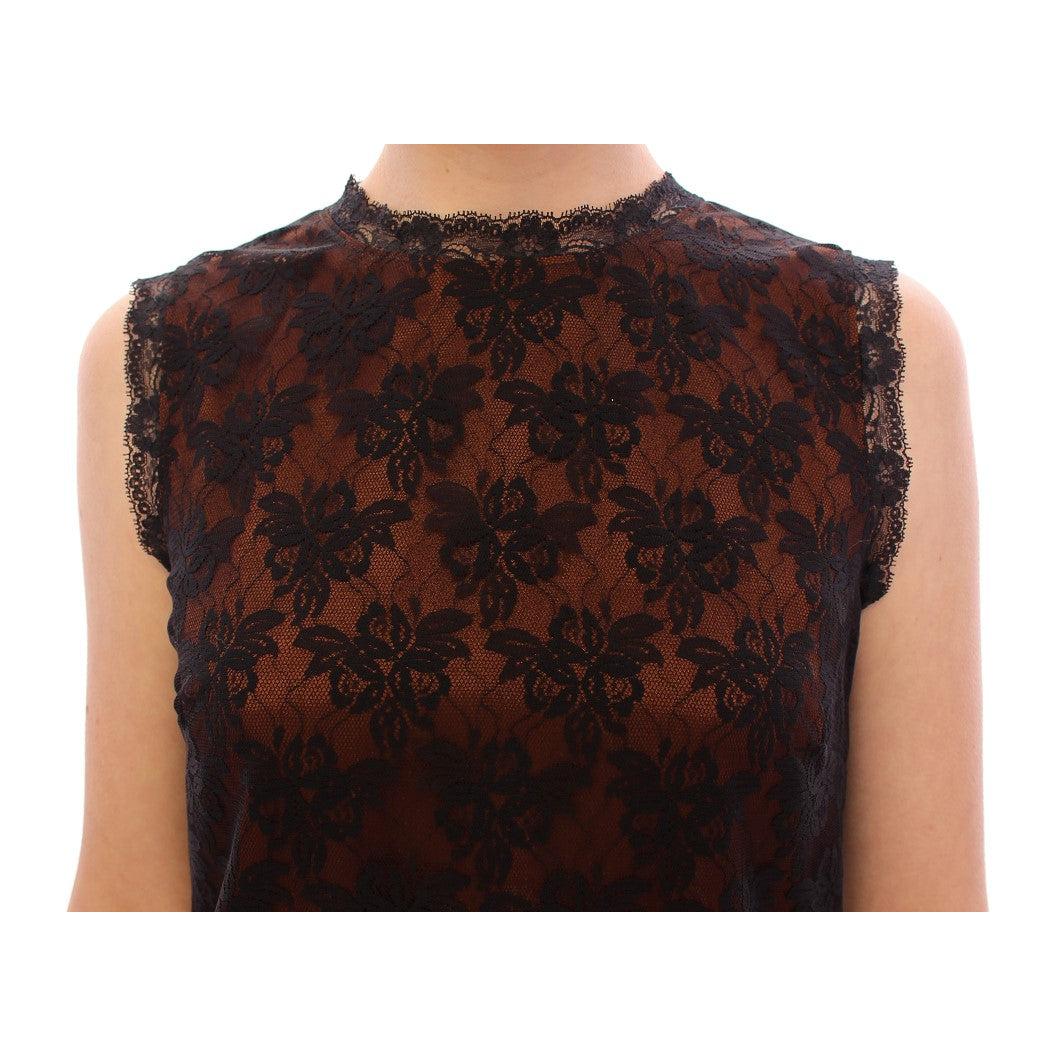 Orange floral lace shift dress - coffeewithmee2