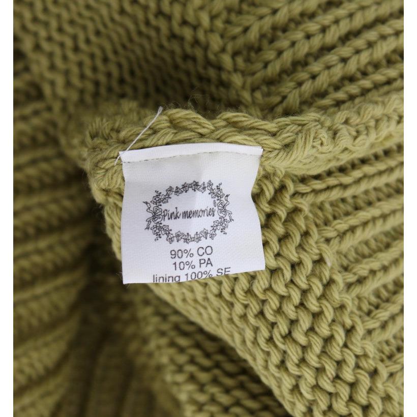 Green Cotton Blend Knitted Sleeveless Sweater - coffeewithmee2