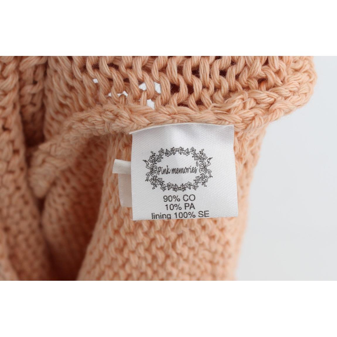 Pink Cotton Blend Knitted Sleeveless Sweater - coffeewithmee2