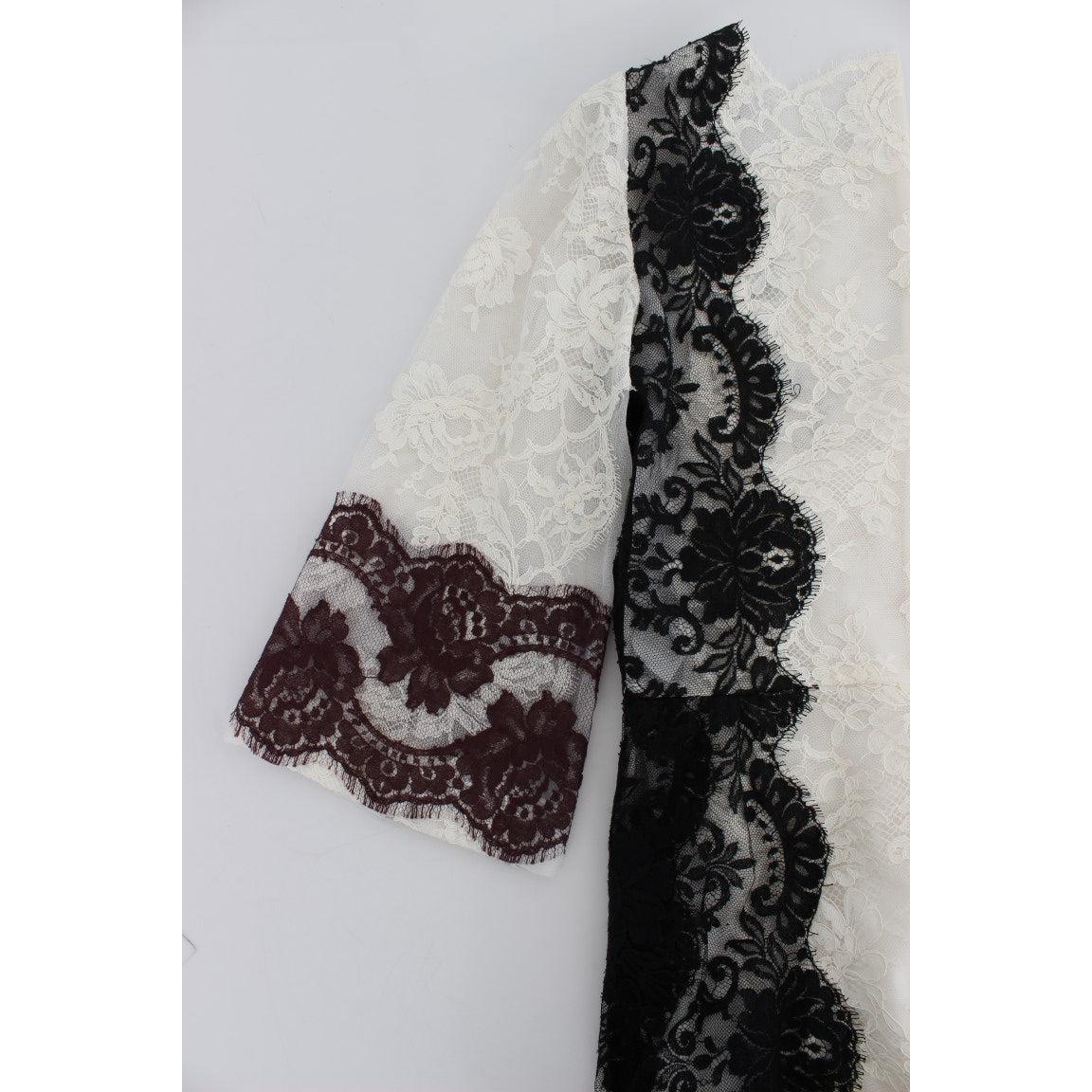White Floral Lace Full Length Gown Dress - coffeewithmee2