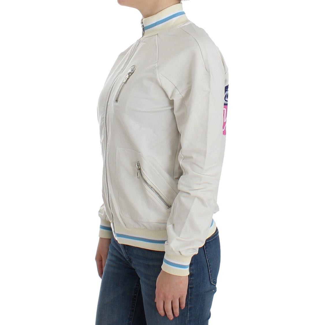 White Mock Zip Cardigan Sweatshirt Sweater - coffeewithmee2