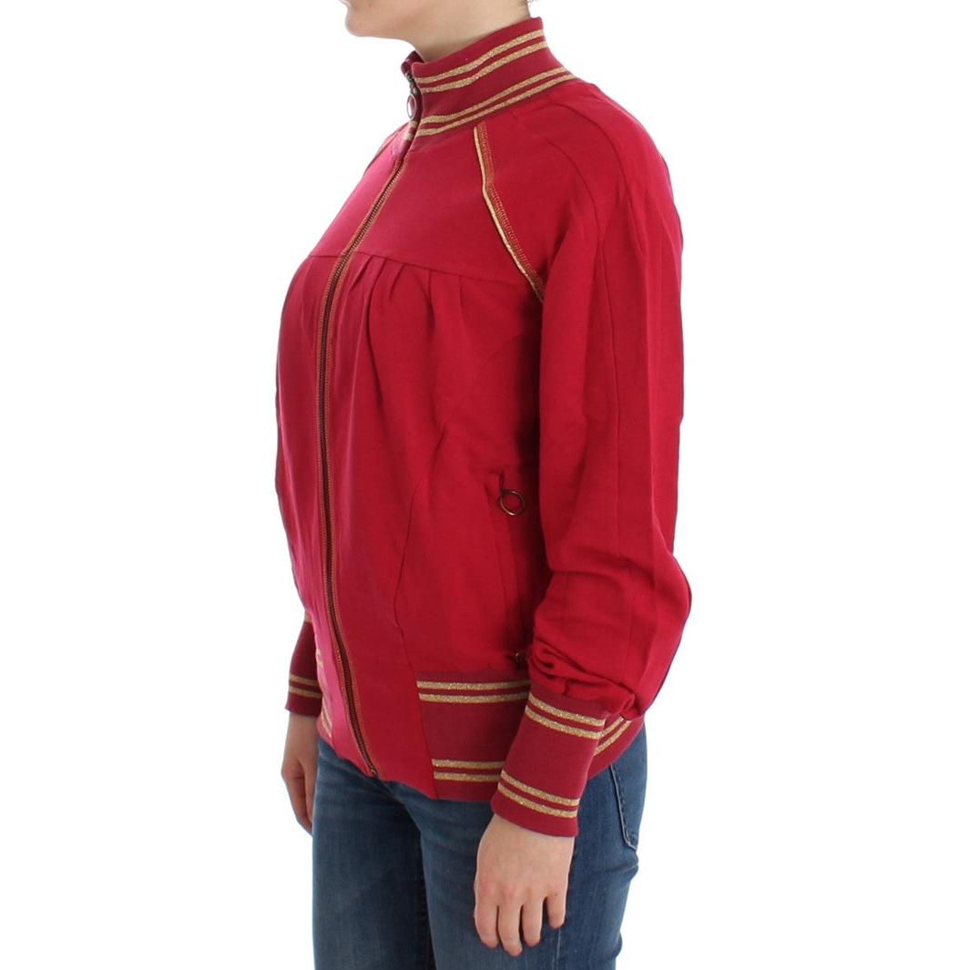 Pink Mock Zip Cardigan Sweatshirt Sweater - coffeewithmee2