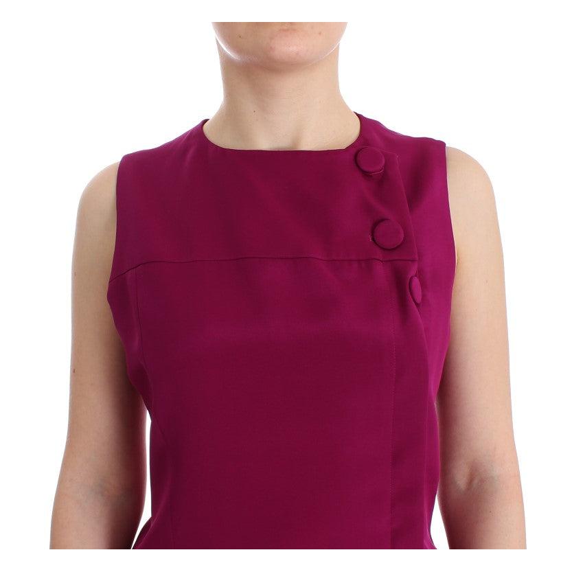 Purple Silk Sleeveless Blouse Top - coffeewithmee2