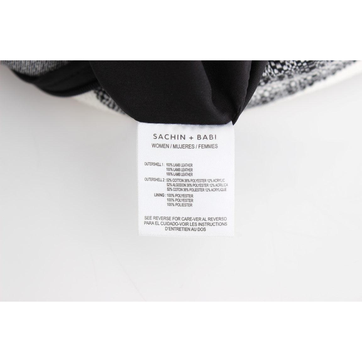 Gray Black Liza Leather Straight Pencil - coffeewithmee2