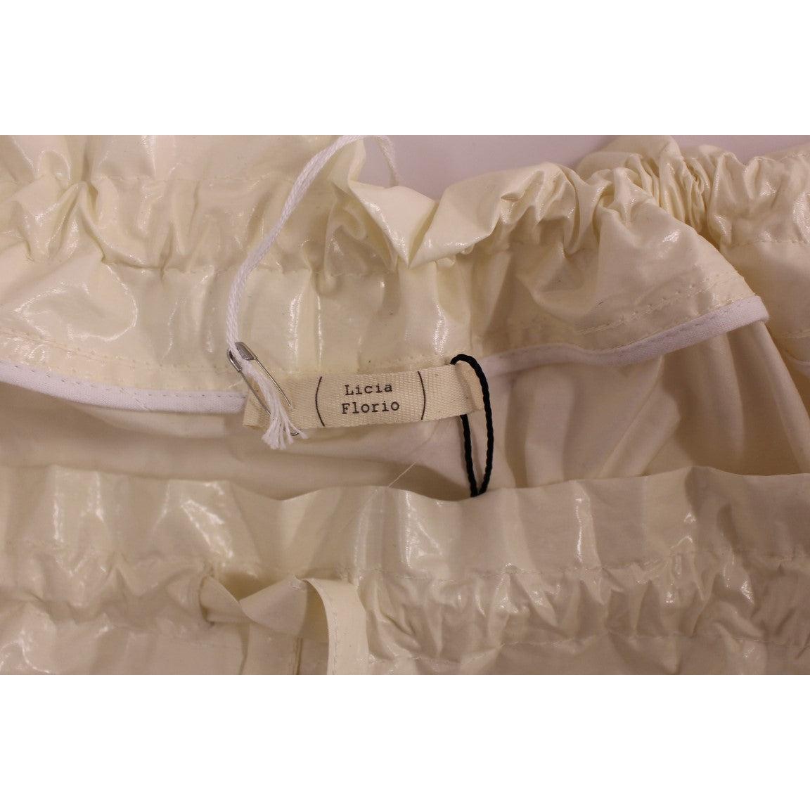 White Above-Knee Stretch Waist Strap Skirt - coffeewithmee2