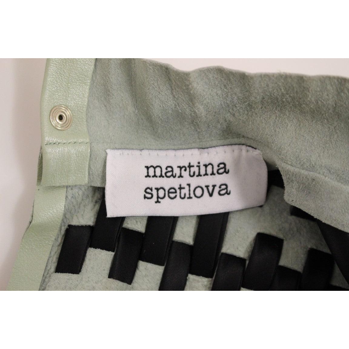 Green Black Nappa Leather Top Zipper Vest - coffeewithmee2