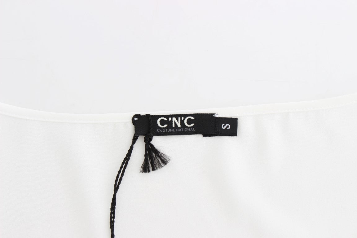 White motive print blouse - coffeewithmee2