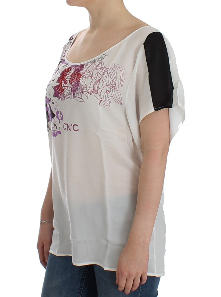 White motive print blouse - coffeewithmee2