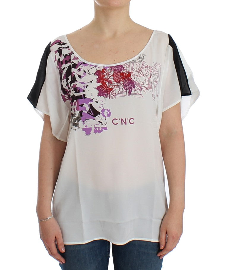 White motive print blouse - coffeewithmee2