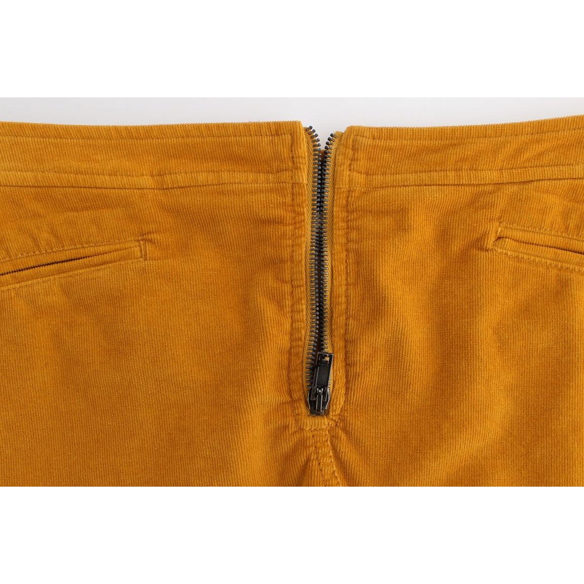 Yellow corduroy mini skirt - coffeewithmee2
