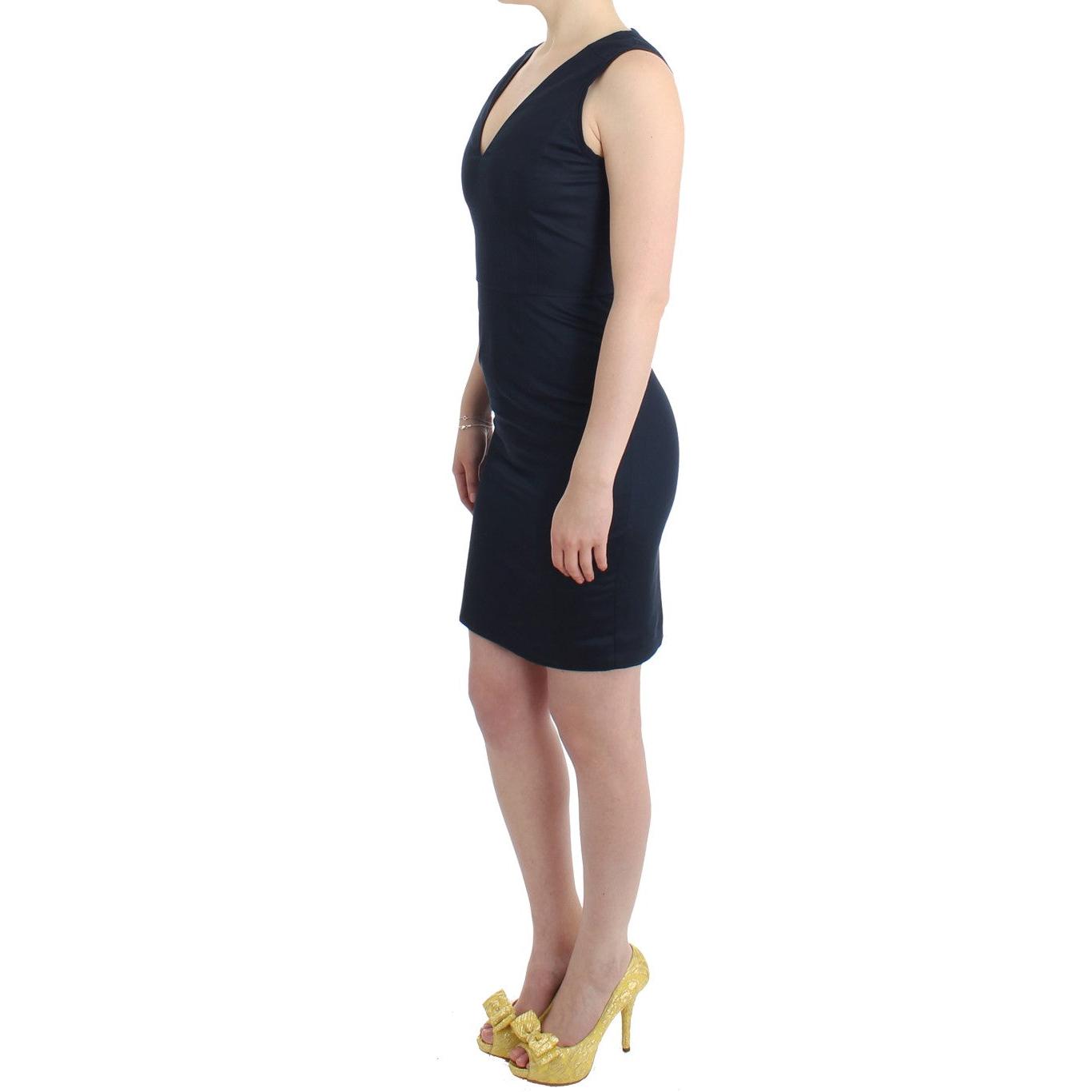 Blue pencil cotton dress - coffeewithmee2