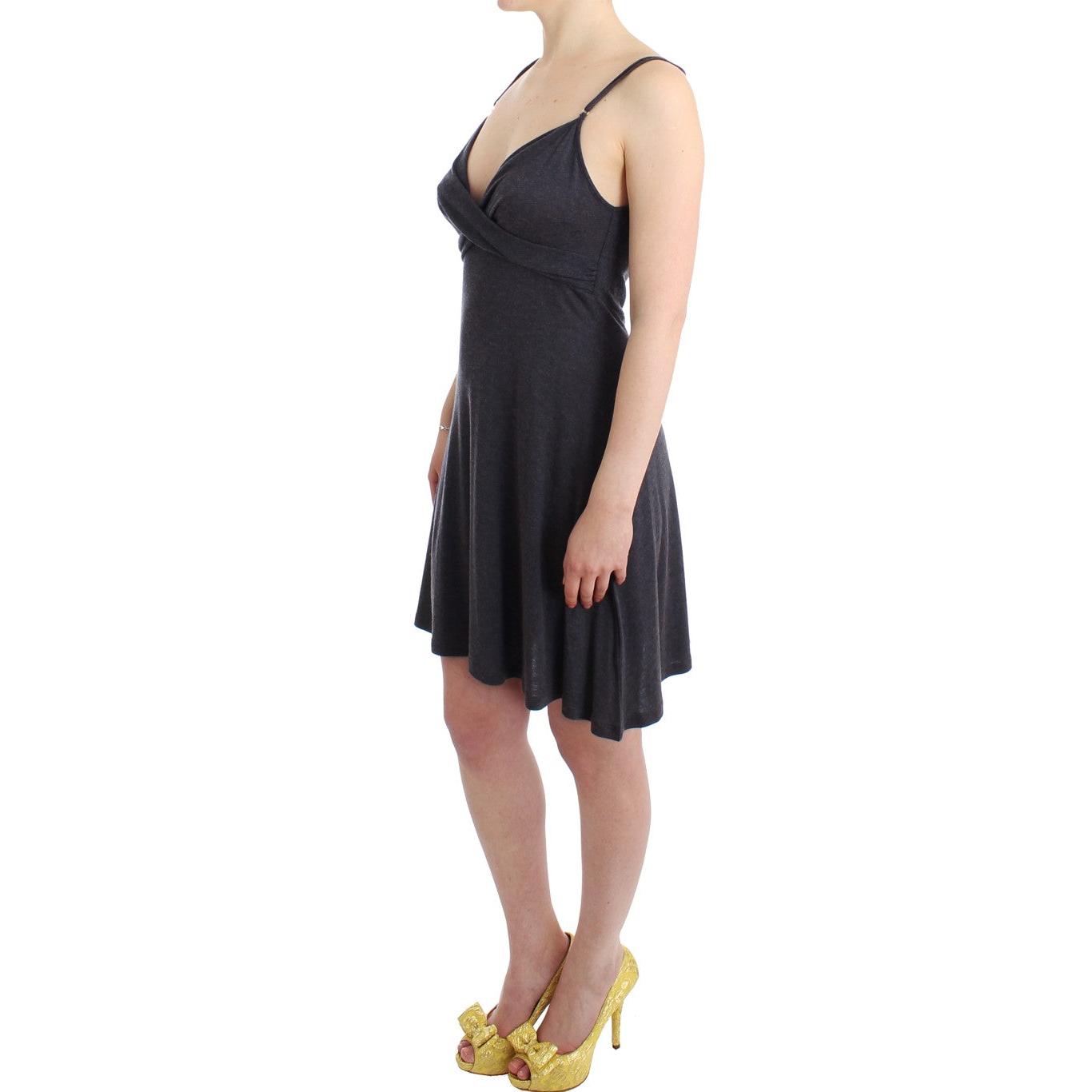 Gray knitted A-line dress - coffeewithmee2