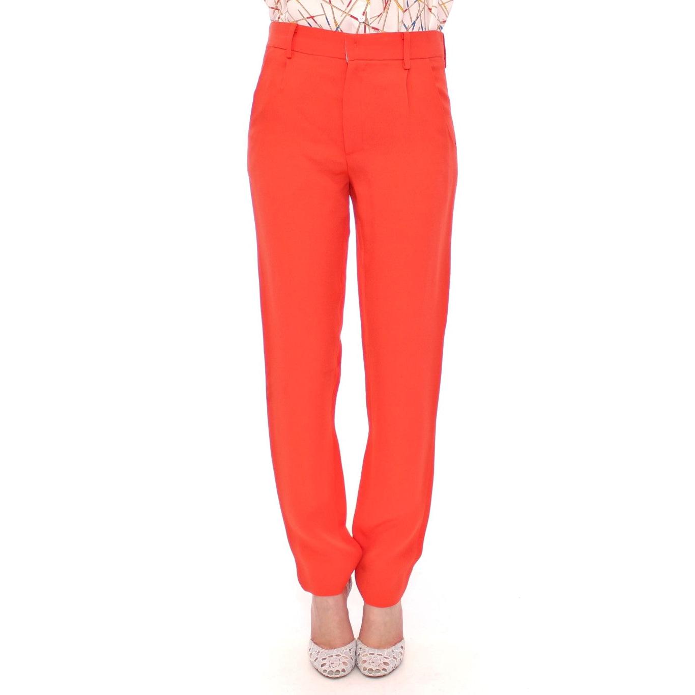 Orange boyfriend stretch pants - coffeewithmee2