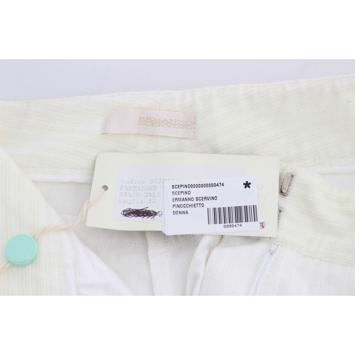 White Striped Straight Fit Pants - coffeewithmee2
