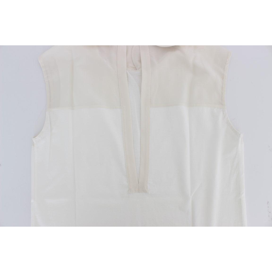 White cotton collar tank top - coffeewithmee2