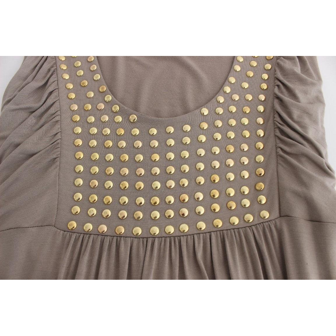 Khaki studded sheath dress - coffeewithmee2