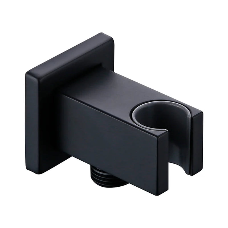 Black round Brass Wall Mounted Bathroom Faucet Replacement Shower Stand