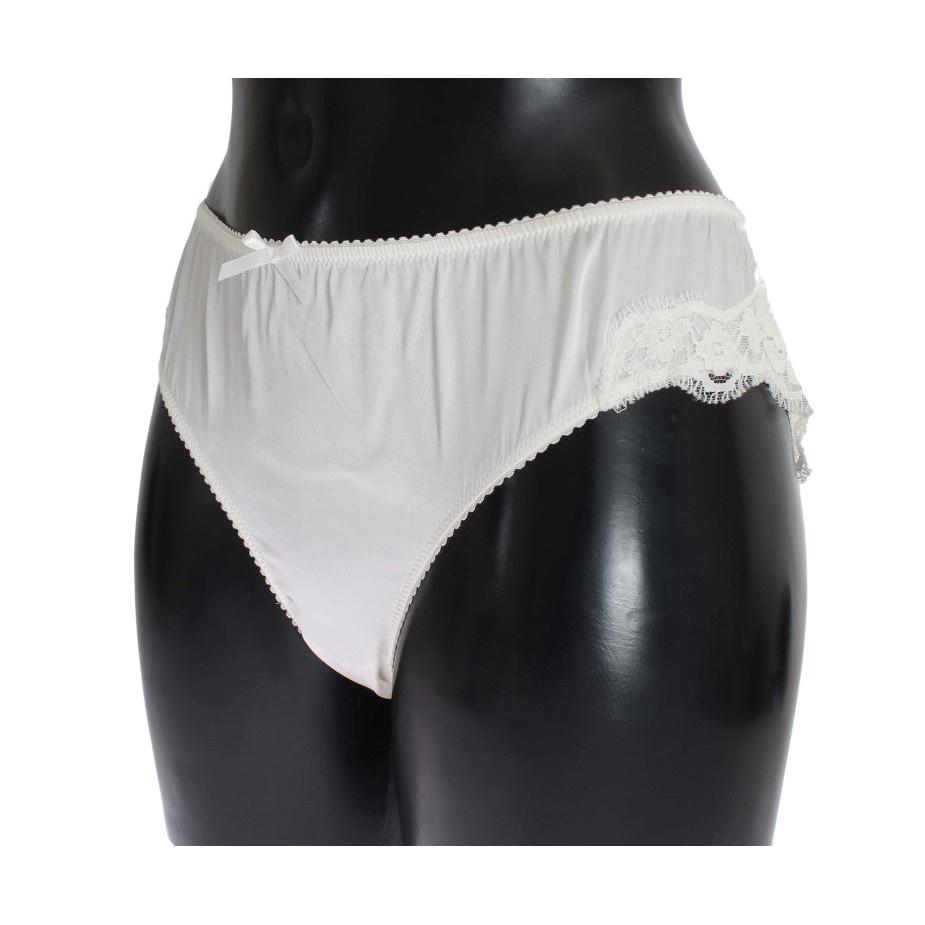 White Satin Stretch Underwear Panties - coffeewithmee2