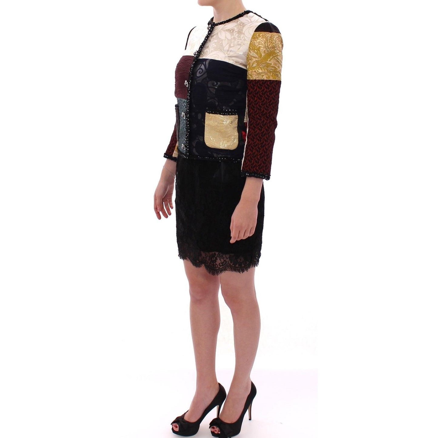 Patchwork Baroque Crystal Jacket Coat - coffeewithmee2