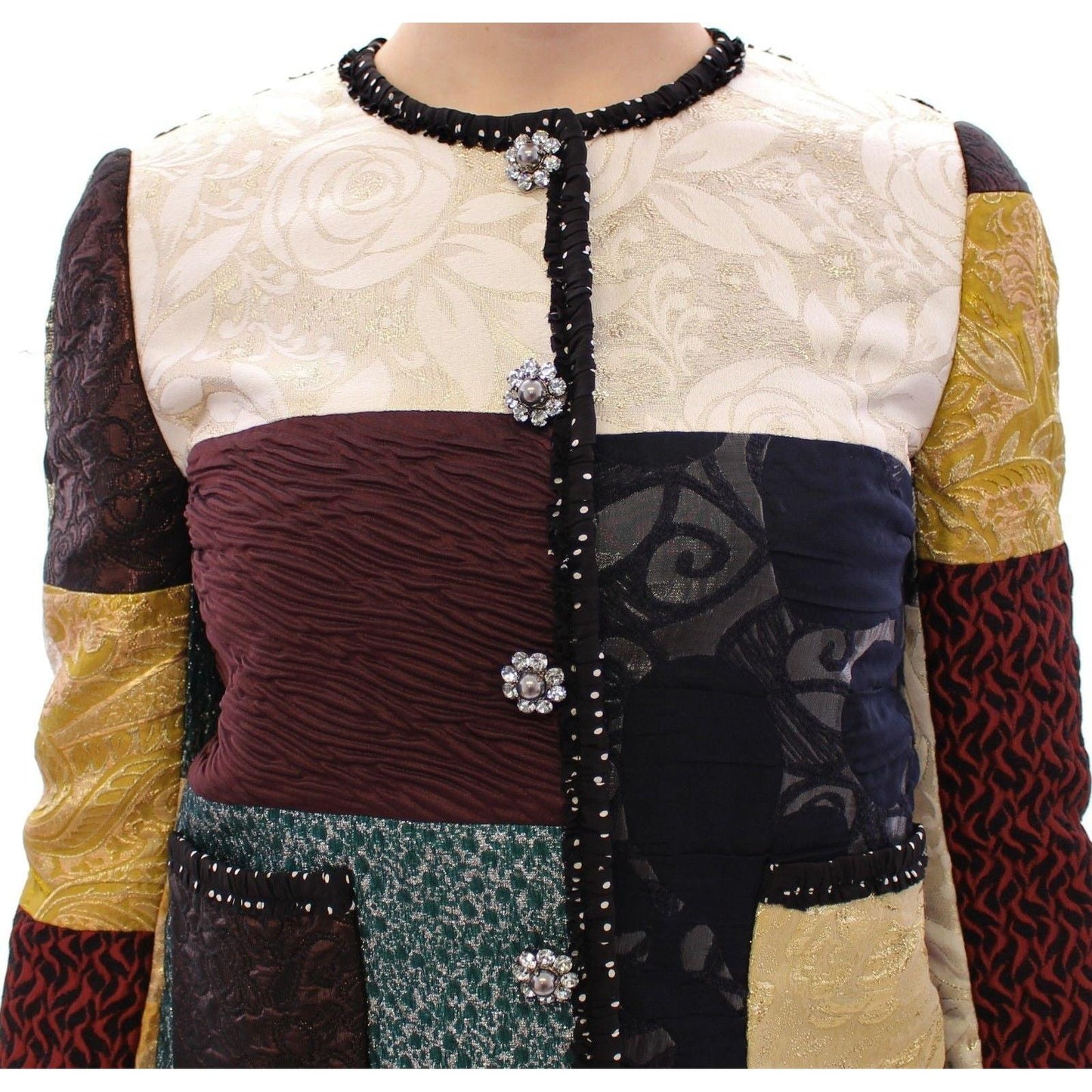 Patchwork Baroque Crystal Jacket Coat - coffeewithmee2