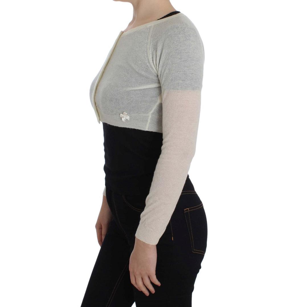 White Wool Blend Sweater Cardigan - coffeewithmee2