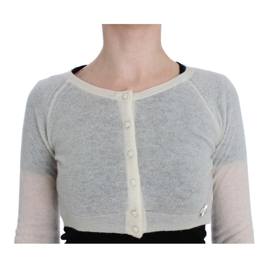 White Wool Blend Sweater Cardigan - coffeewithmee2