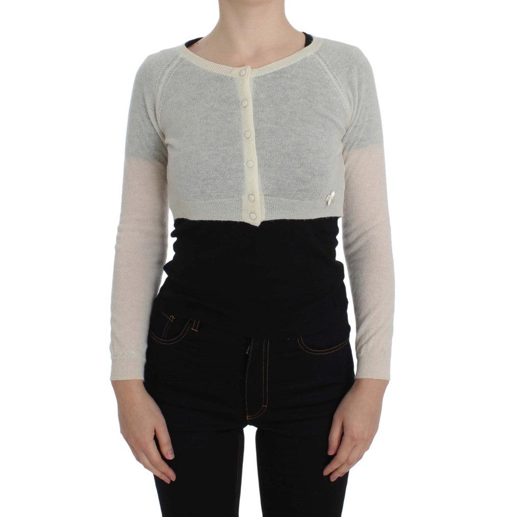 White Wool Blend Sweater Cardigan - coffeewithmee2