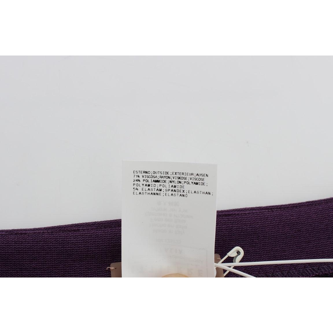 Purple Stretch Pencil Skirt - coffeewithmee2