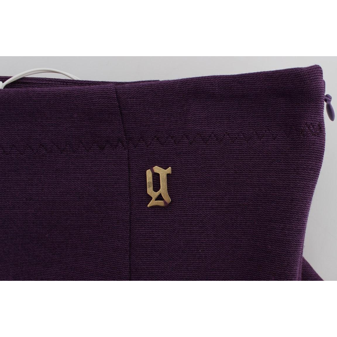 Purple Stretch Pencil Skirt - coffeewithmee2