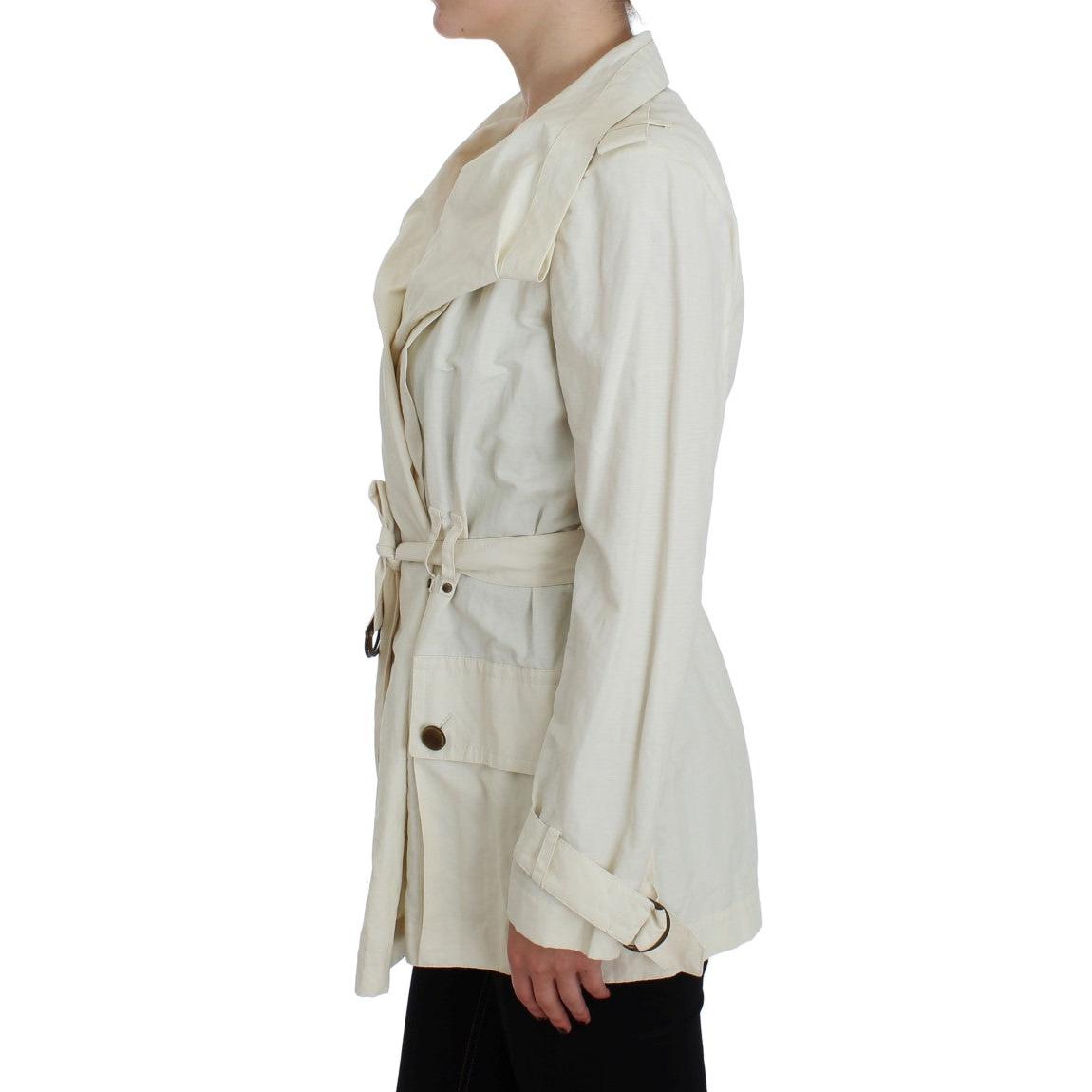 White Trench Coat Jacket - coffeewithmee2