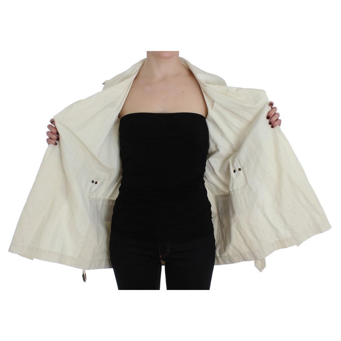 White Trench Coat Jacket - coffeewithmee2