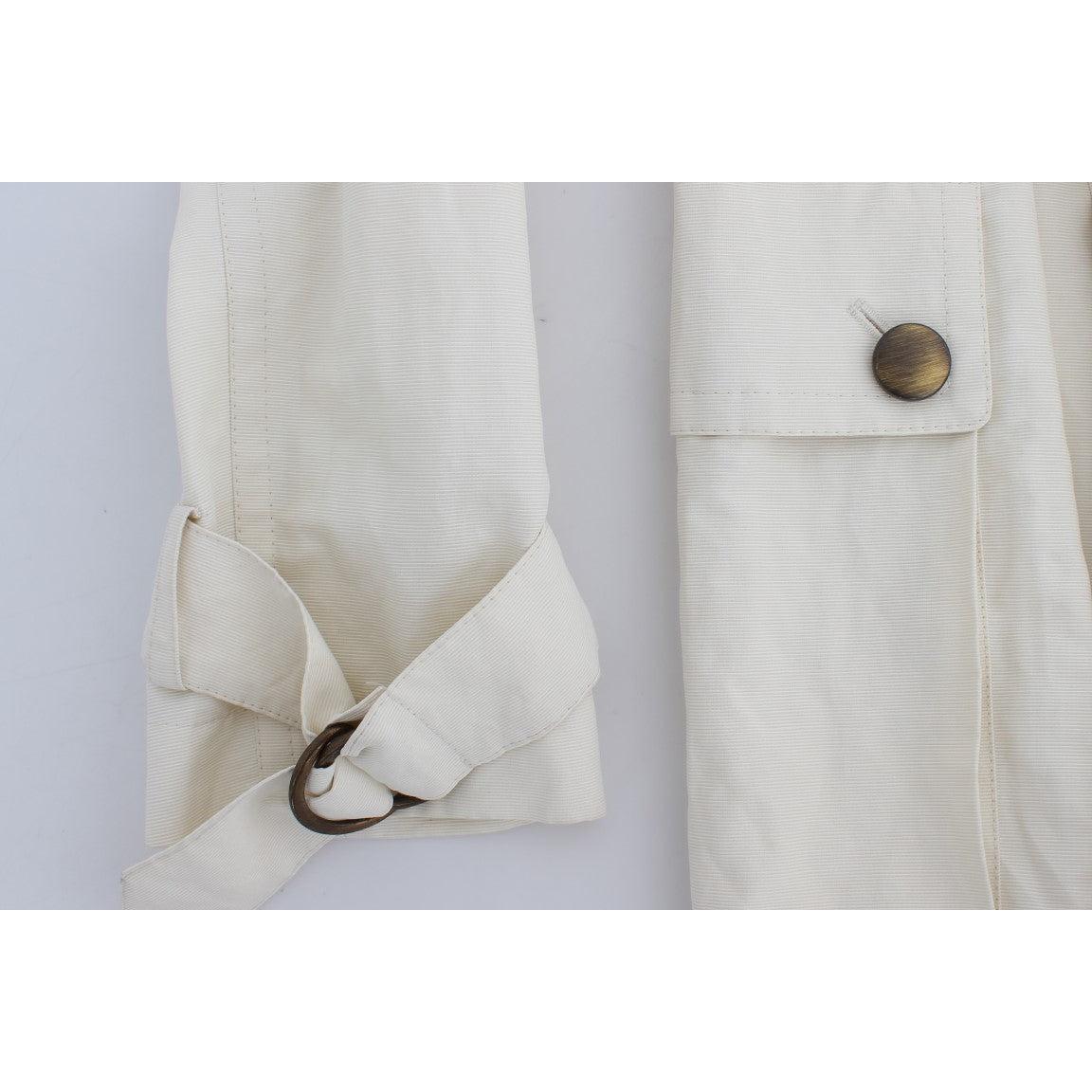 White Trench Coat Jacket - coffeewithmee2