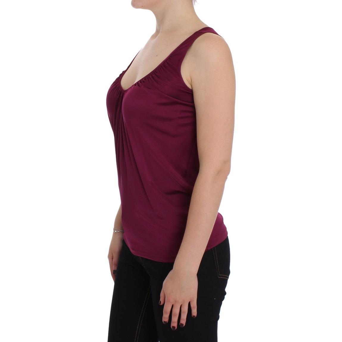 Purple Sleeveless Top Blouse - coffeewithmee2