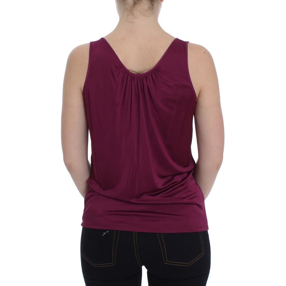 Purple Sleeveless Top Blouse - coffeewithmee2