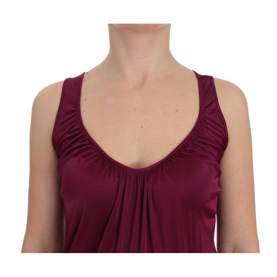 Purple Sleeveless Top Blouse - coffeewithmee2
