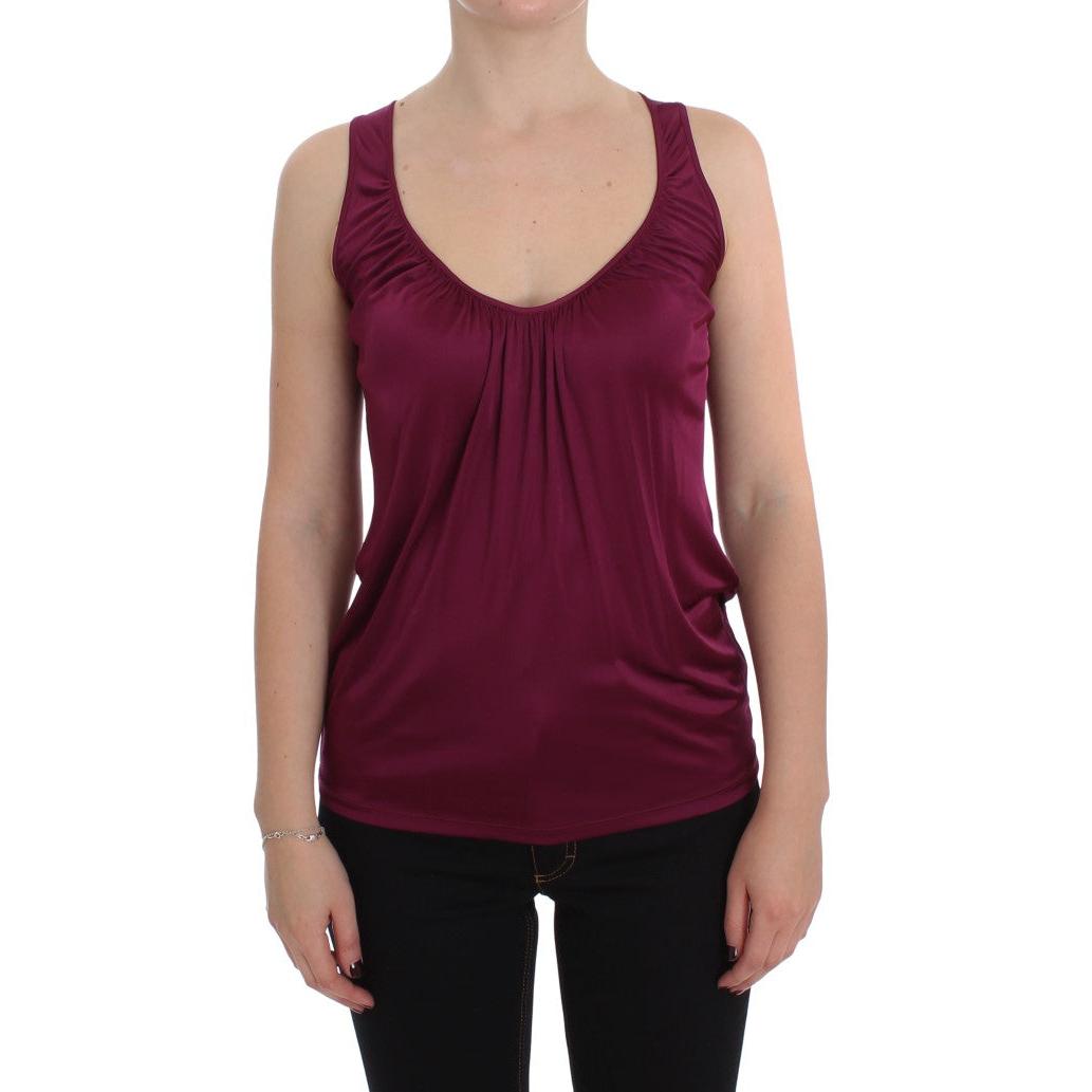 Purple Sleeveless Top Blouse - coffeewithmee2