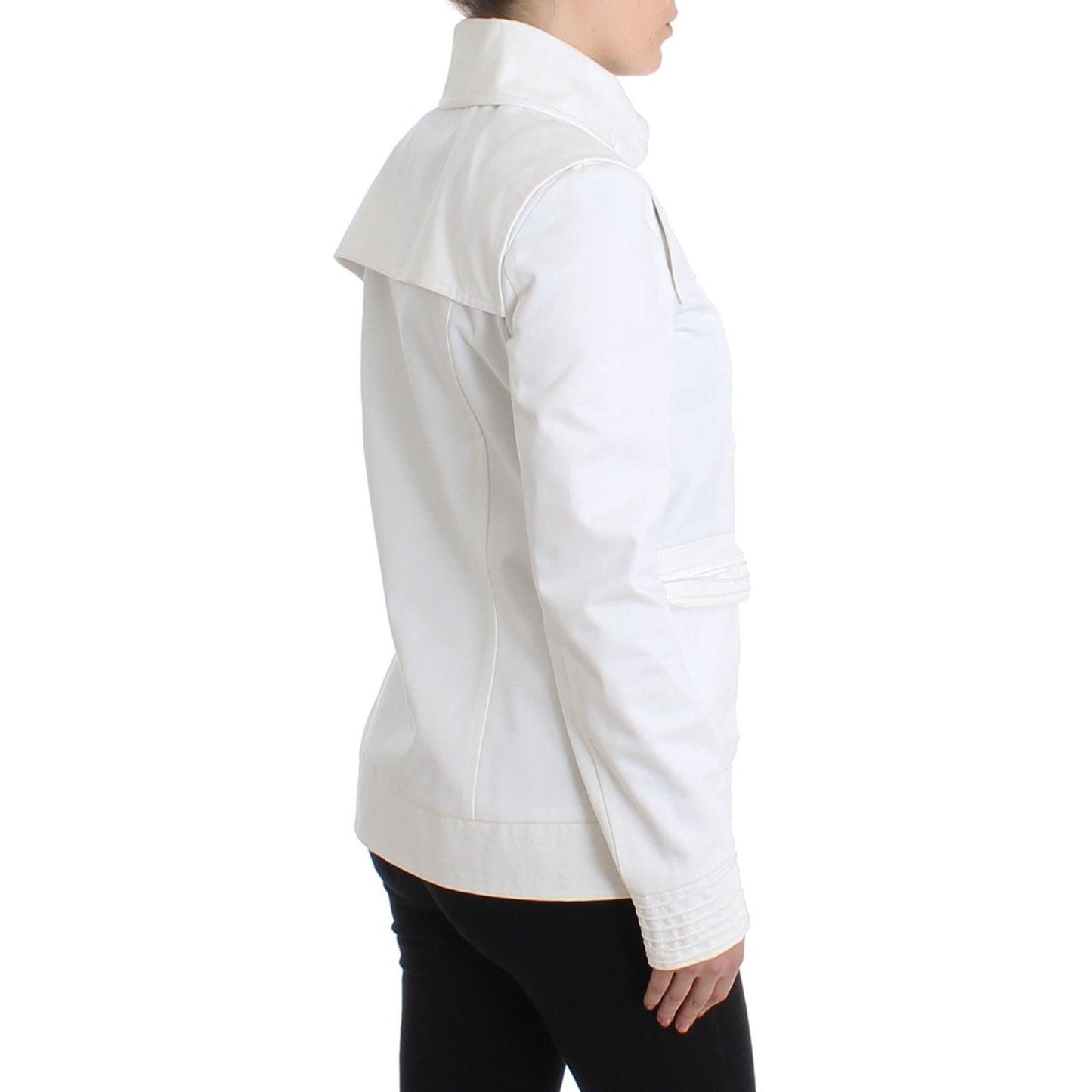 White Double Breasted Jacket Coat Blazer - coffeewithmee2