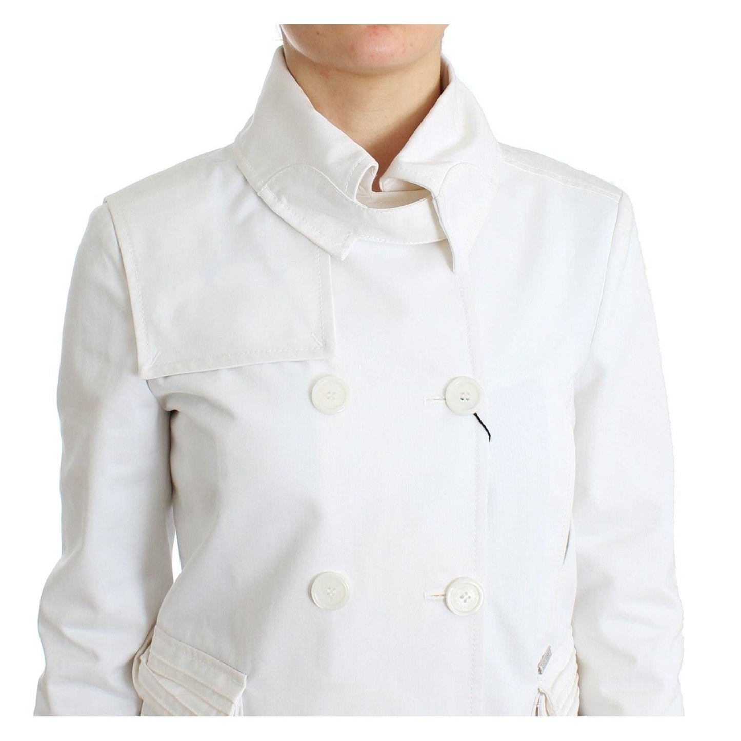 White Double Breasted Jacket Coat Blazer - coffeewithmee2
