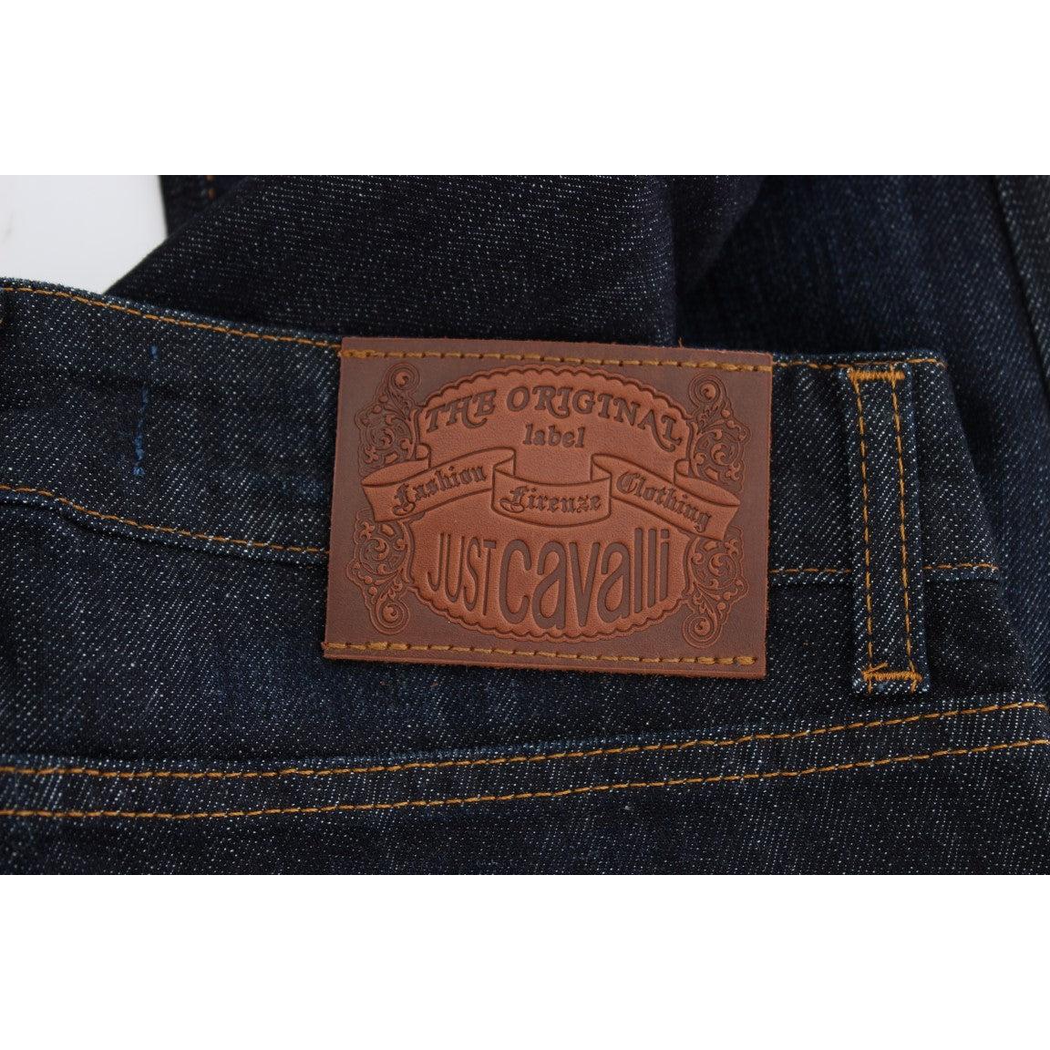 Blue Cotton Straight Fit Stretch Jeans - coffeewithmee2