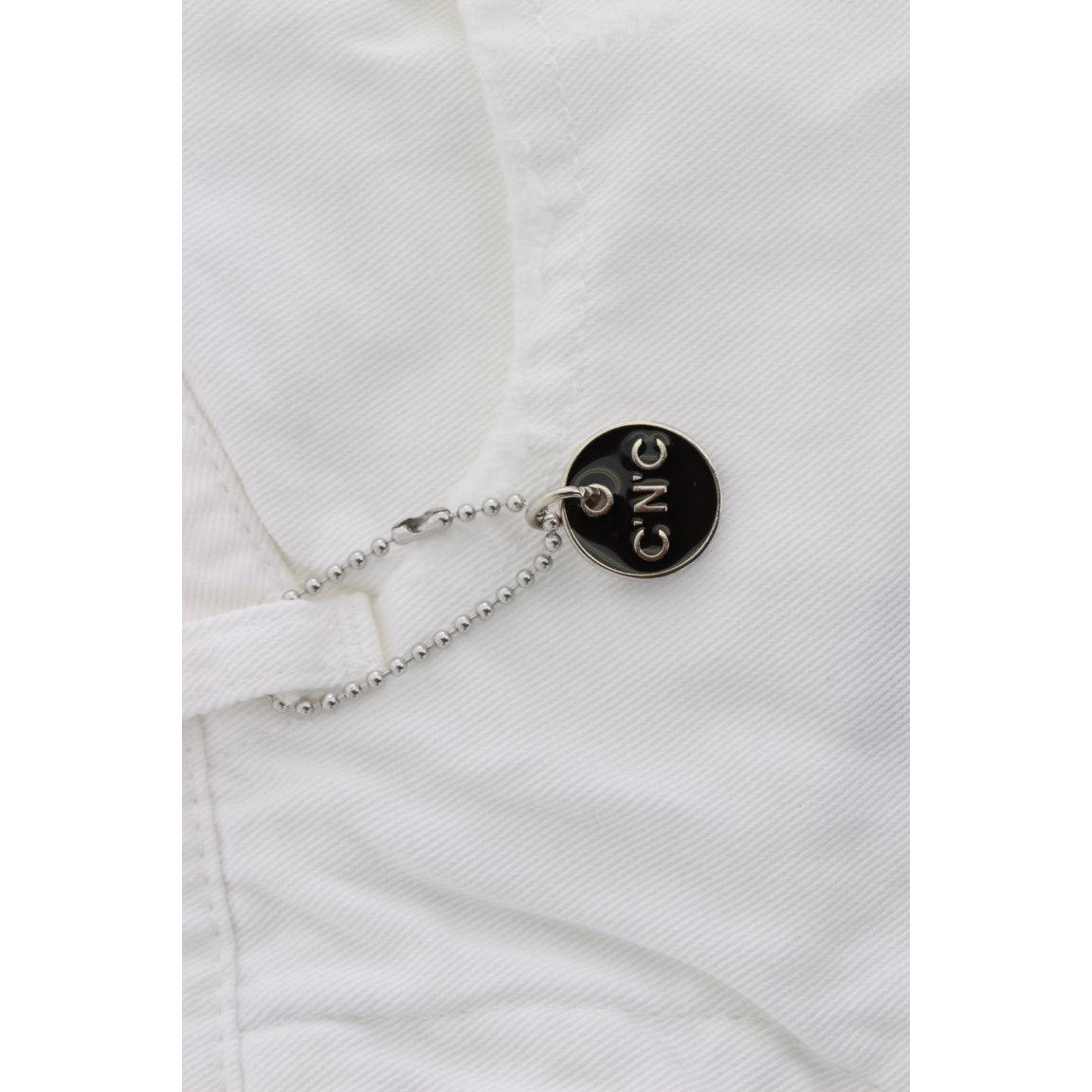 White Cotton Slim Fit Denim Bootcut Jeans - coffeewithmee2