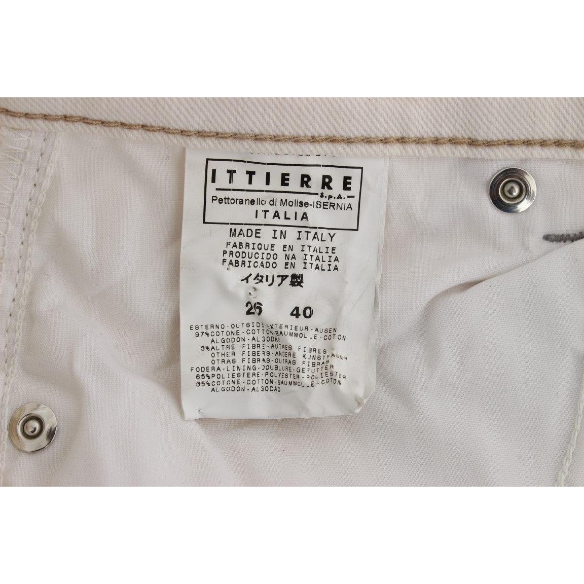 White Cotton Slim Fit Bootcut Jeans - coffeewithmee2