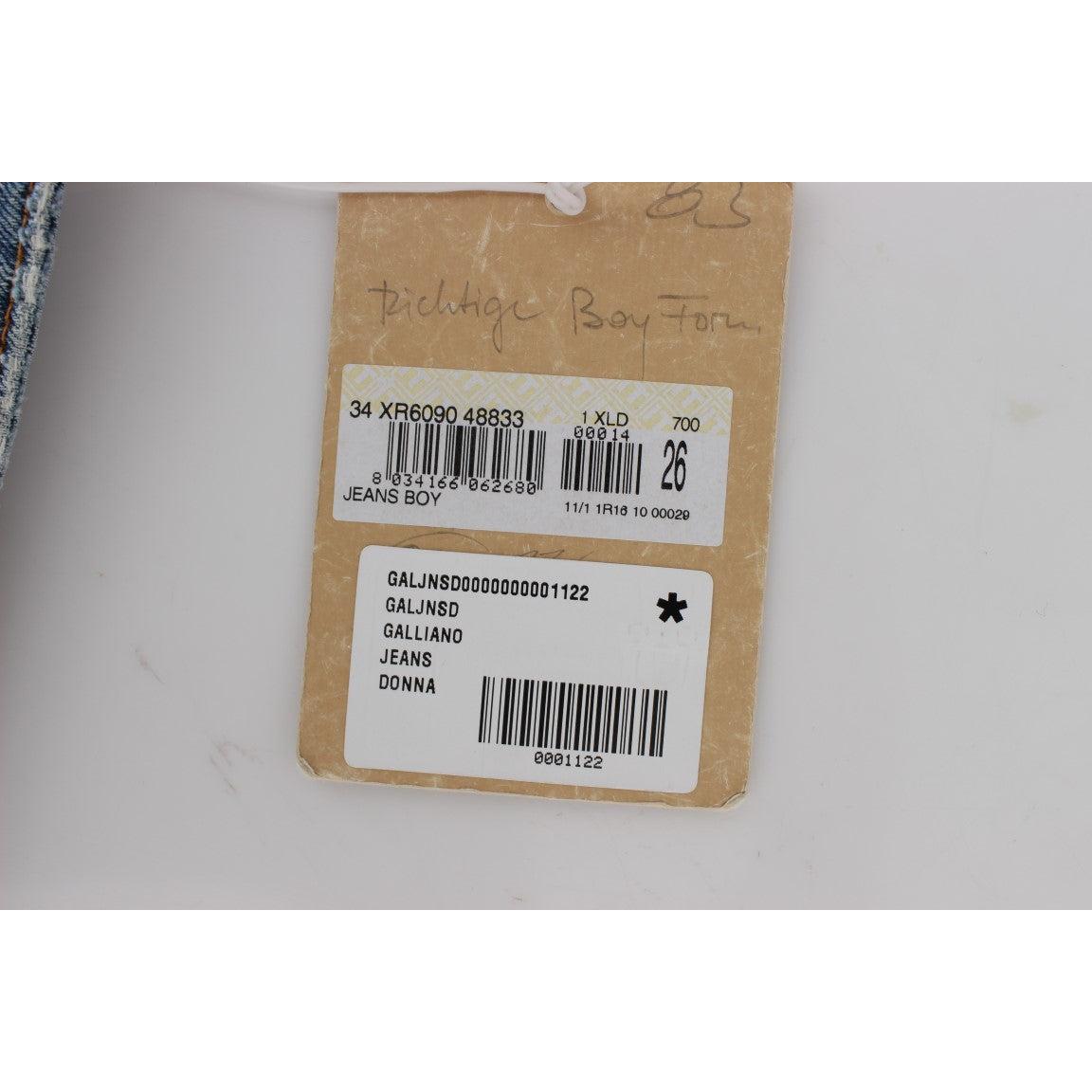 Blue Wash Cotton Boyfriend Fit Cropped Jeans - coffeewithmee2