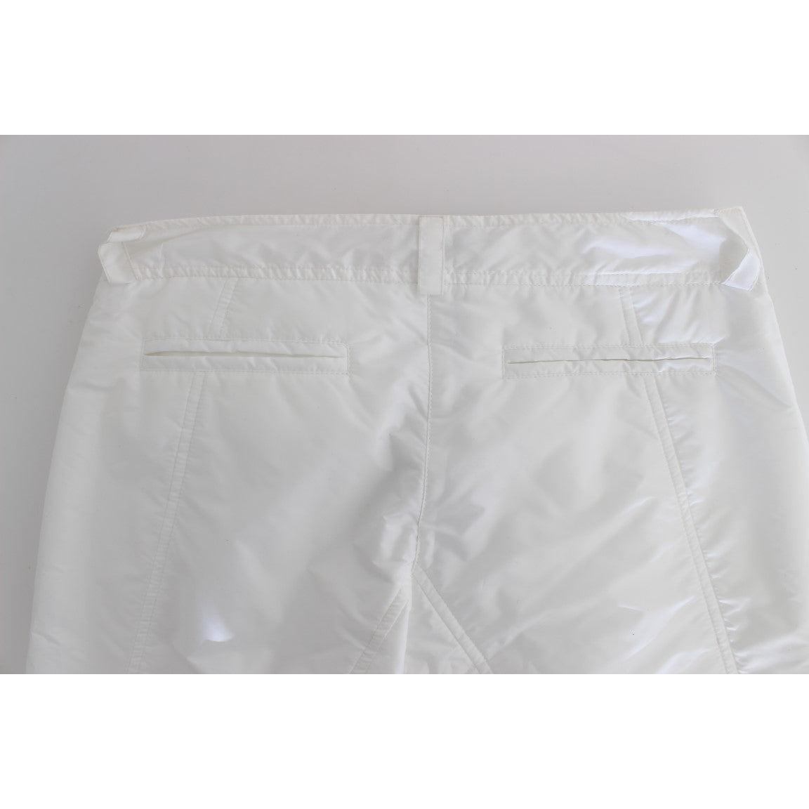 White Nylon Padded Slim Fit Cargo Pants - coffeewithmee2