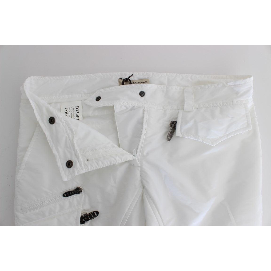 White Nylon Padded Slim Fit Cargo Pants - coffeewithmee2