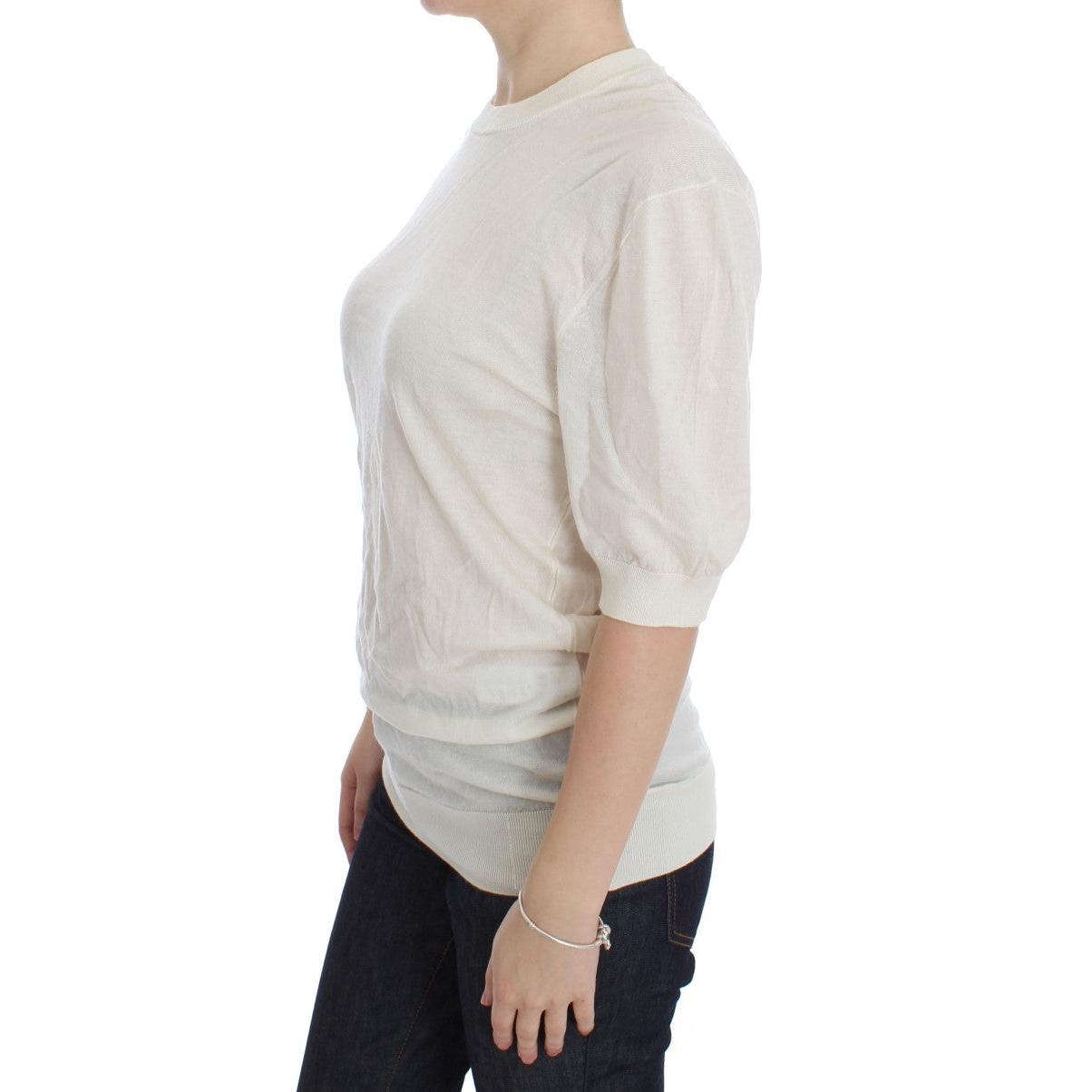 White 100% Cashmere Sweater - coffeewithmee2