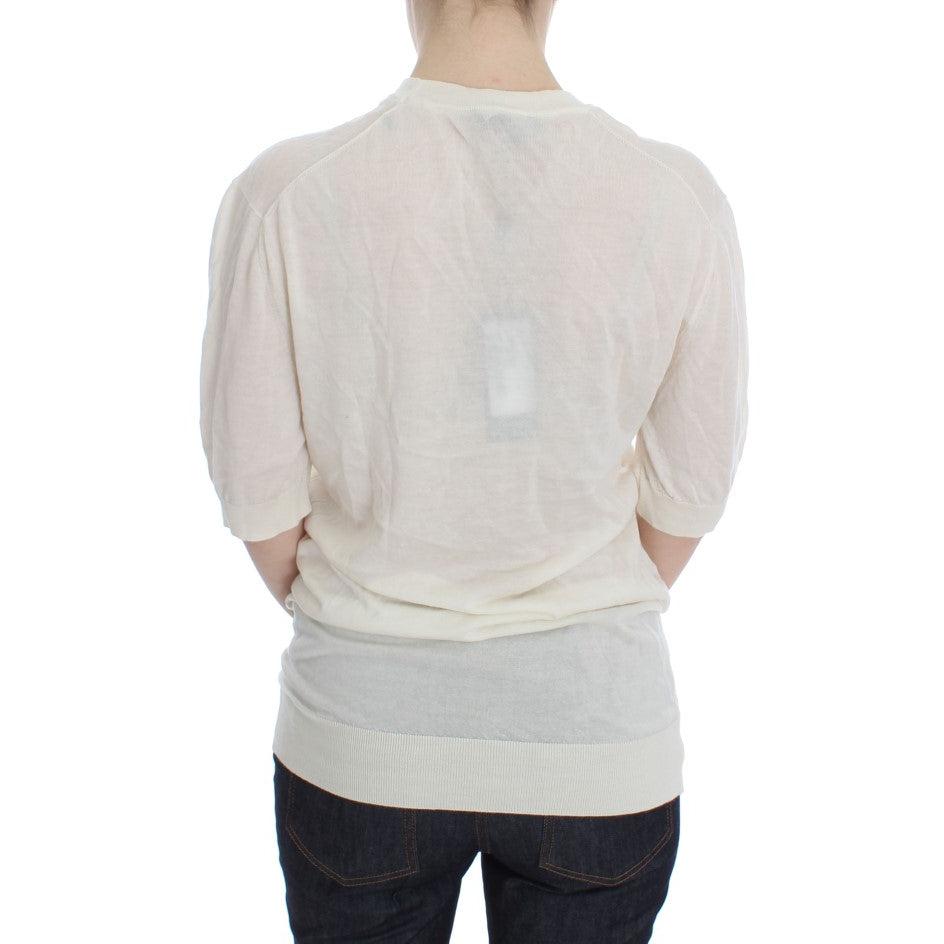 White 100% Cashmere Sweater - coffeewithmee2