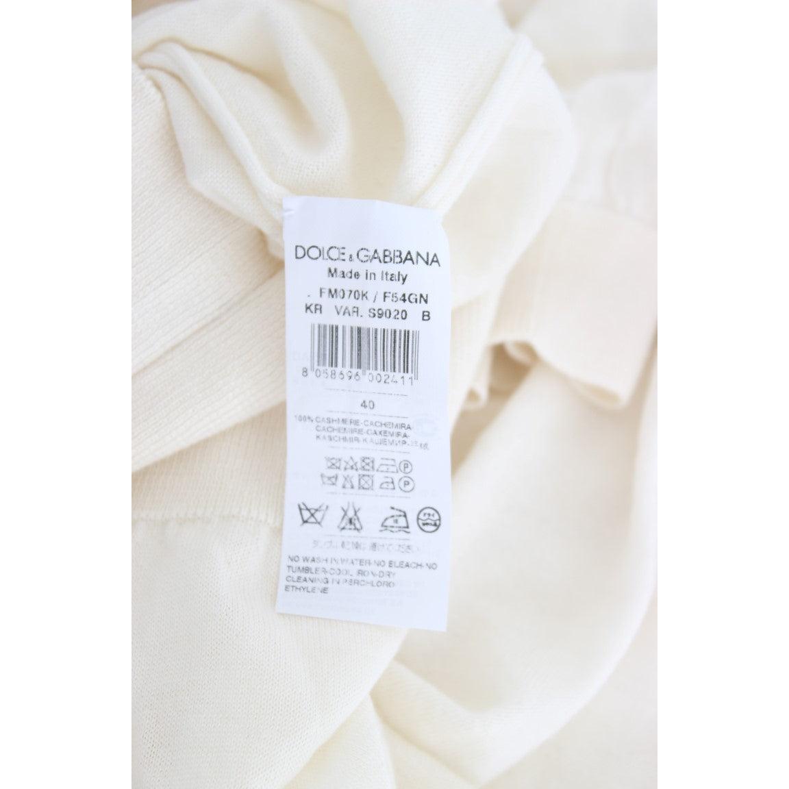 White 100% Cashmere Sweater - coffeewithmee2